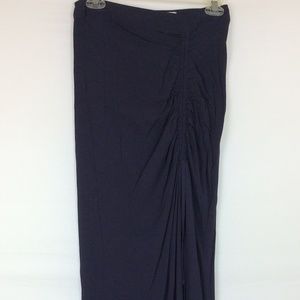 Women's High Wait Long Skirt w/Ruching